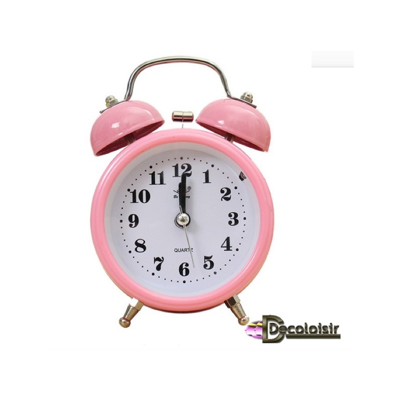 REVEIL CLOCHE RETRO rose REVEIL CLOCHE RETRO rose