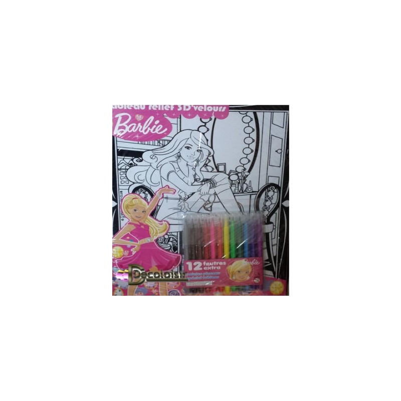 Barbie (miroir) Feutrine. Tableau relief 3D'velours Barbie (miroir) Feutrine. Tableau relief 3D'velours